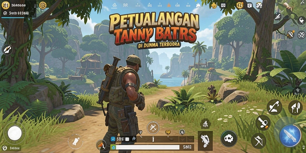 Screenshot gameplay Open World yang menampilkan dunia luas dan petualangan seru.