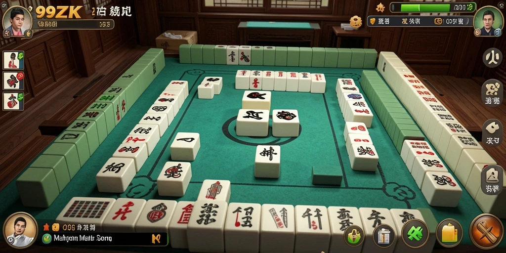 Tampilan gameplay menantang dalam permainan Mahjong 99ZK.