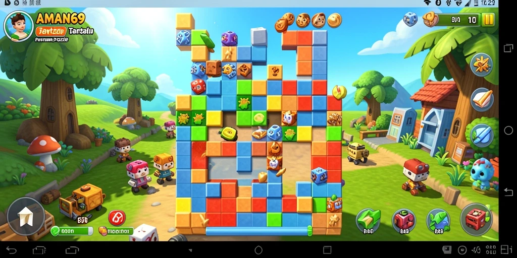 Tampilan gameplay interaktif dan menantang di AMAN69.
