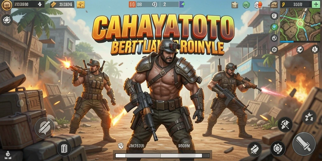 Tampilan seru dari gameplay Battle Royale di CAHAYATOTO.