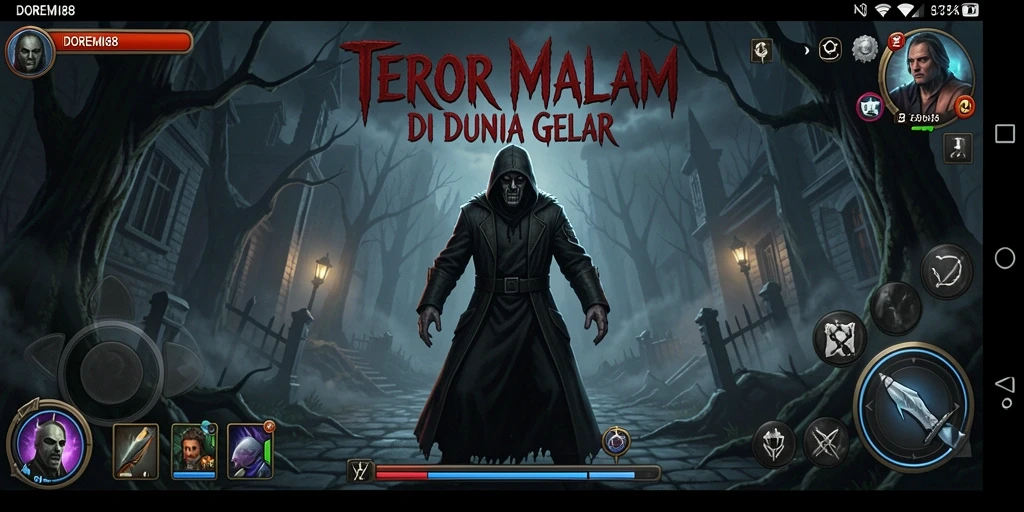 Gameplay DOREMI88 yang menegangkan dalam suasana horor.