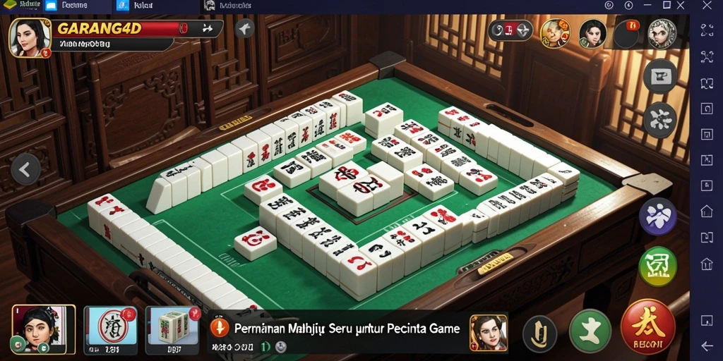 Tampilan gameplay Mahjong yang menarik dari GARANG4D.