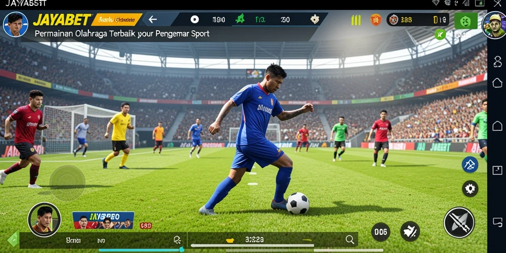 Screenshot JAYABET menampilkan gameplay seru dalam pertandingan olahraga.
