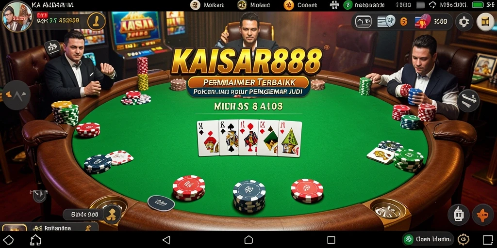 Tampilan permainan menarik dari KAISAR888 yang menampilkan poker langsung.
