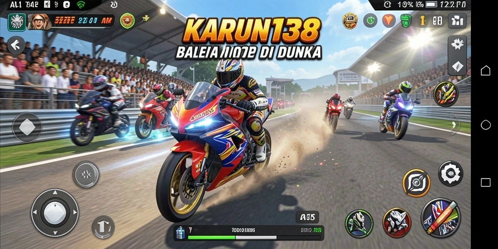 Gameplay seru balapan motor dalam KARUN138 dengan grafis menawan.