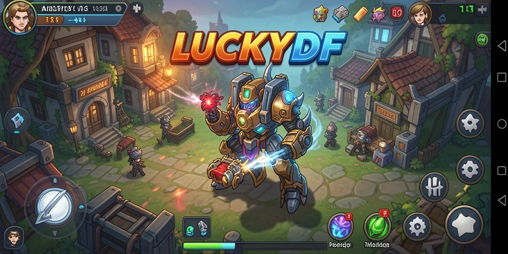 Tampilan gameplay <strong>LUCKYDF</strong> yang seru dan penuh strategi.