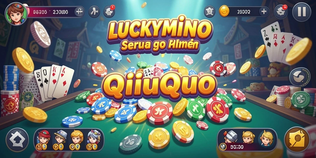 Tampilan menarik dari gameplay QiuQiu LUCKYMINO.