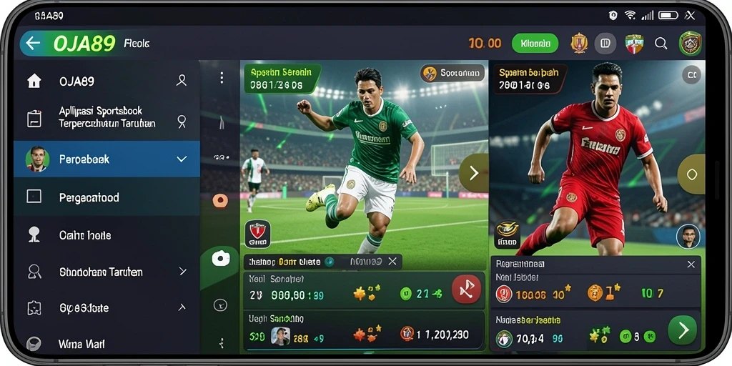 Tampilan menarik dari gameplay OJA89 dalam taruhan Sportsbook.