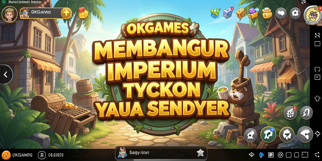 Tampilan gameplay OKGAMES yang menarik saat membangun bisnis.