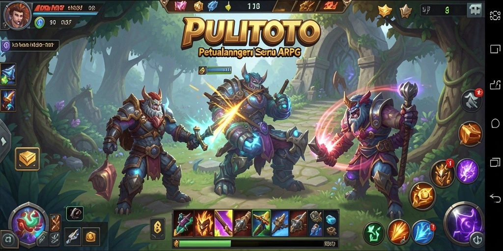 Tampilan seru dalam permainan ARPG PULITOTO yang menantang.