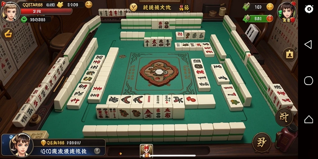 Tampilan gameplay seru QQSTAR88 dengan berbagai mode Mahjong.