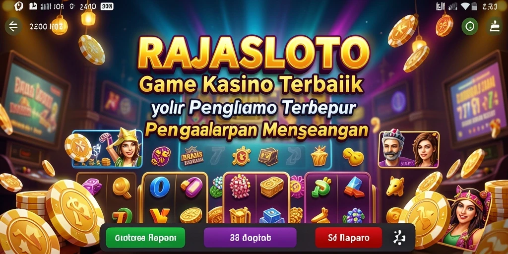 Screenshot gameplay RAJASLOTO menampilkan suasana kasino yang mendebarkan.