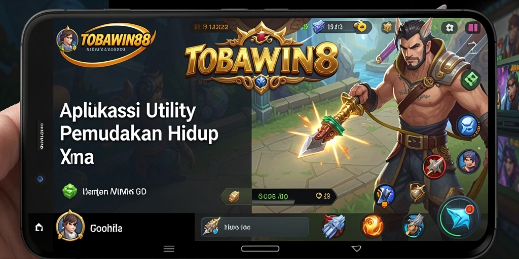Tampilan antarmuka utama aplikasi TOBAWIN88 yang menarik.