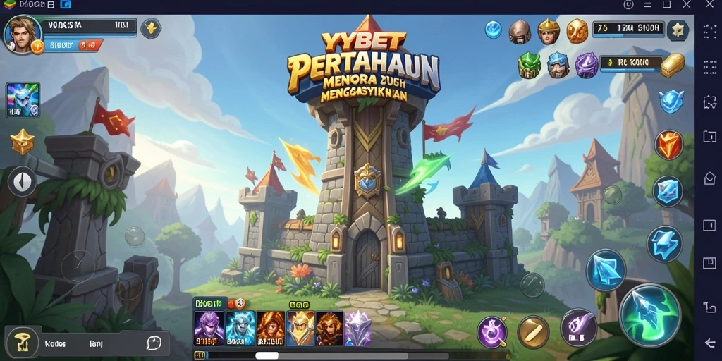 Gameplay YYBET menunjukkan strategi Tower Defense yang mendebarkan.